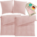 Musselin Bettwäsche Sets - Rosa - 2x135x200 + 2x80x80 cm