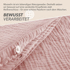 Musselin Bettwäsche Sets - Rosa - 2x155x220 + 2x40x80 cm