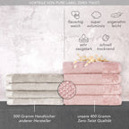 Handtuch Sets "Popcorn" - Anthrazit / 2x50x100 + 2x70x140 cm Pure Label