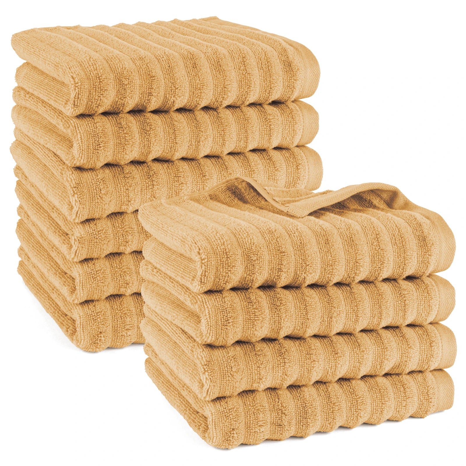 Handtuch "Waves" - Safran / 10x 50x100cm Pure Label