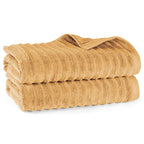 Duschtuch "Waves" - Safran / 2x 70x140cm Pure Label