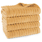 Duschtuch "Waves" - Safran / 4x 70x140cm Pure Label
