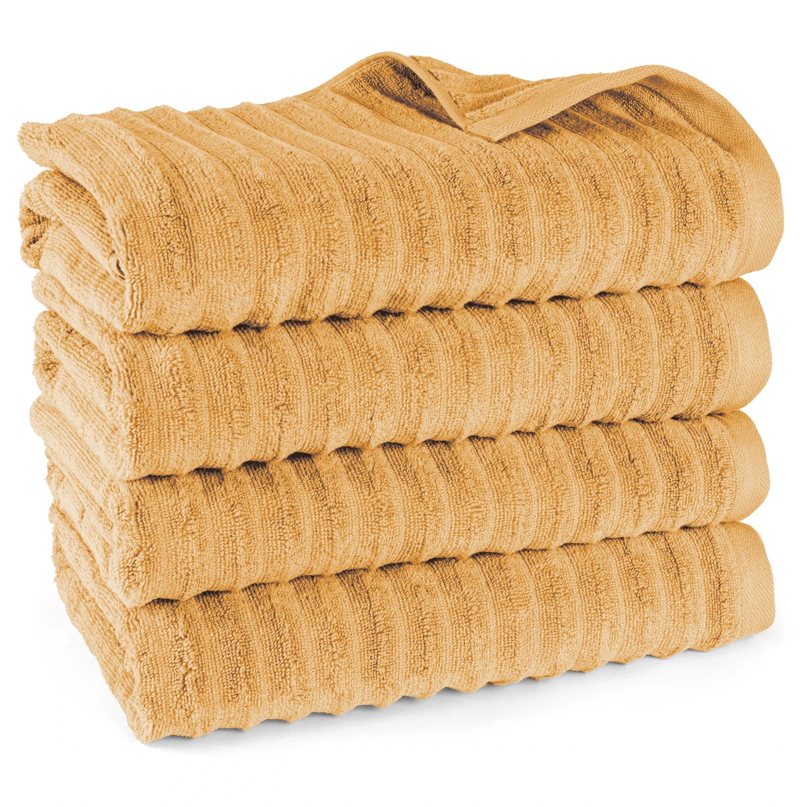 Duschtuch "Waves" - Safran / 4x 70x140cm Pure Label