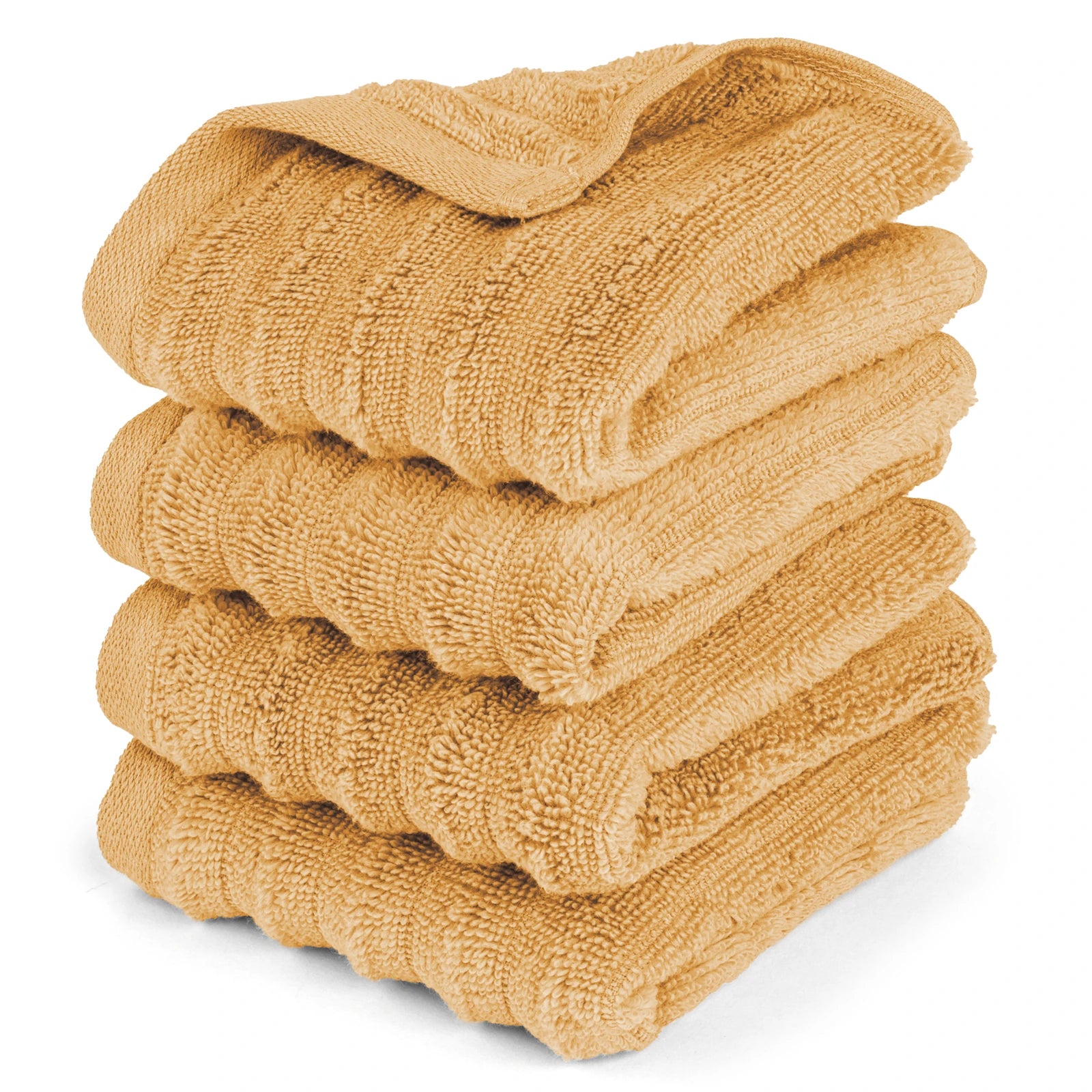 Gästehandtuch "Waves" - Safran / 4x 30x50cm Pure Label