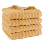 Handtuch "Waves" - Safran / 4x 50x100cm Pure Label