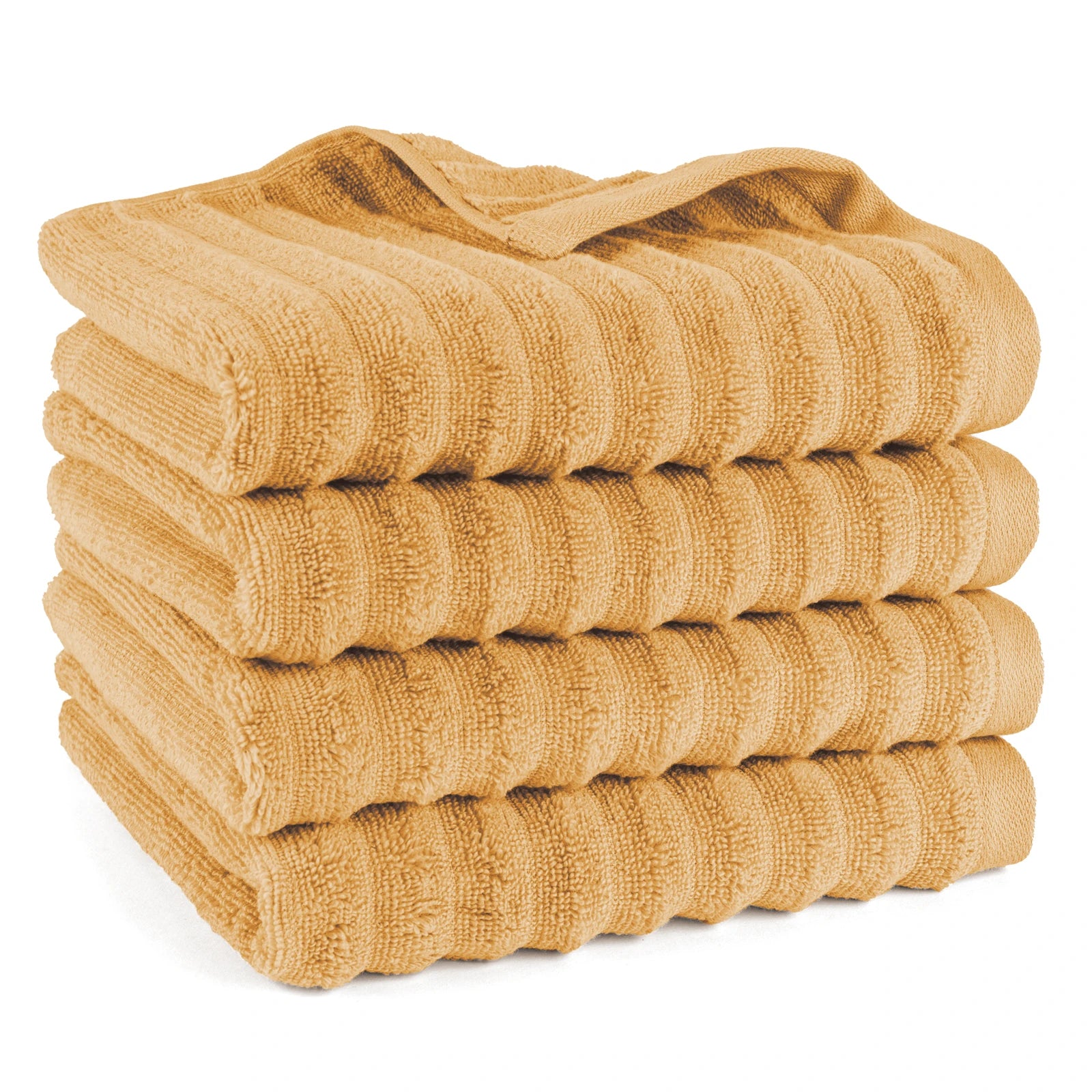 Handtuch "Waves" - Safran / 4x 50x100cm Pure Label