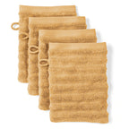 Waschlappen "Waves" - Safran / 4x 16x21cm Pure Label