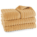 Handtuch Sets "Waves" - Safran / 2x50x100 + 2x70x140 cm Pure Label
