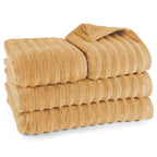 Handtuch Sets "Waves" - Safran / 2x50x100 + 2x70x140 cm Pure Label