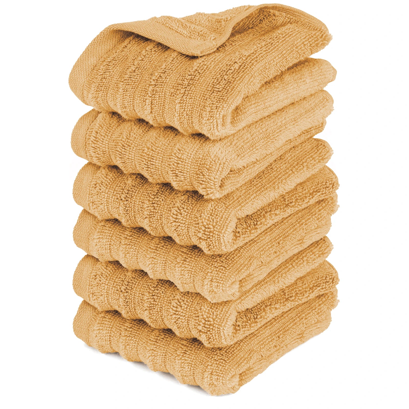 Gästehandtuch "Waves" - Safran / 6x 30x50cm Pure Label