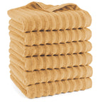 Handtuch "Waves" - Safran / 6x 50x100cm Pure Label