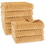 Duschtuch "Waves" - Safran / 8x 70x140cm Pure Label