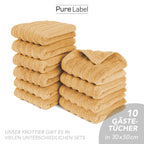Gästehandtuch "Waves" - Anthrazit / 10x 30x50cm Pure Label