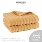 Handtuch "Waves" - Anthrazit / 4x 50x100cm Pure Label