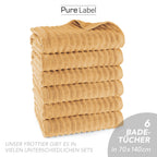 Duschtuch "Waves" - Anthrazit / 2x 70x140cm Pure Label