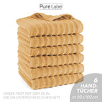 Handtuch "Waves" - Anthrazit / 4x 50x100cm Pure Label