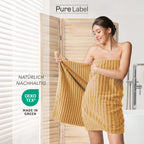Duschtuch "Waves" - Anthrazit / 2x 70x140cm Pure Label