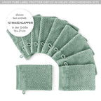 Waschlappen "Popcorn" - Anthrazit / 4x 16x21cm Pure Label