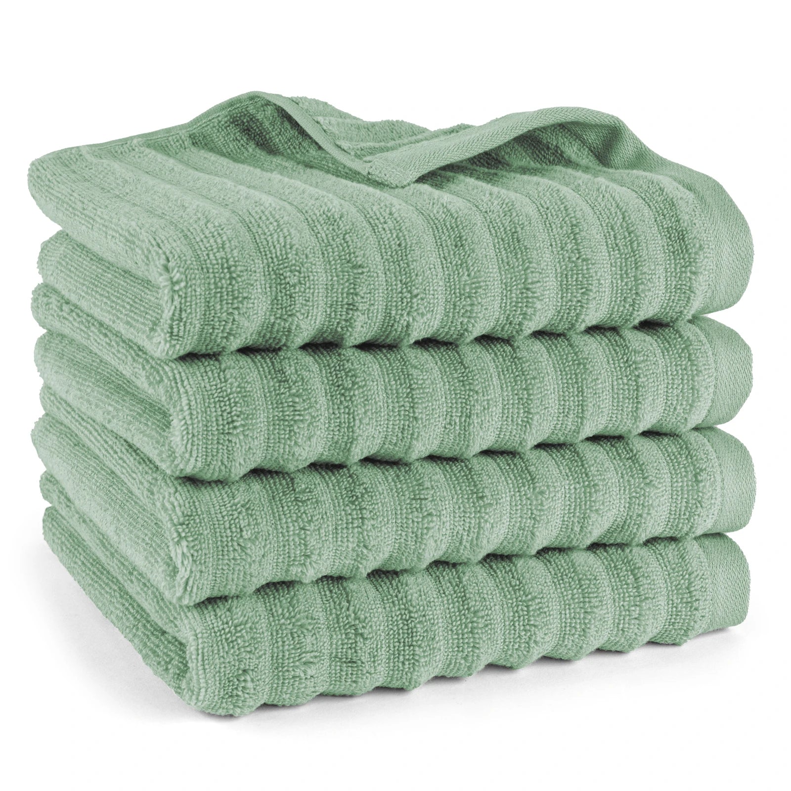 Handtuch "Waves" - Salbeigrün / 4x 50x100cm Pure Label