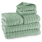 Handtuch Sets "Waves" - Anthrazit / 4x30x50 + 4x50x100 + 2x70x140 cm Pure Label