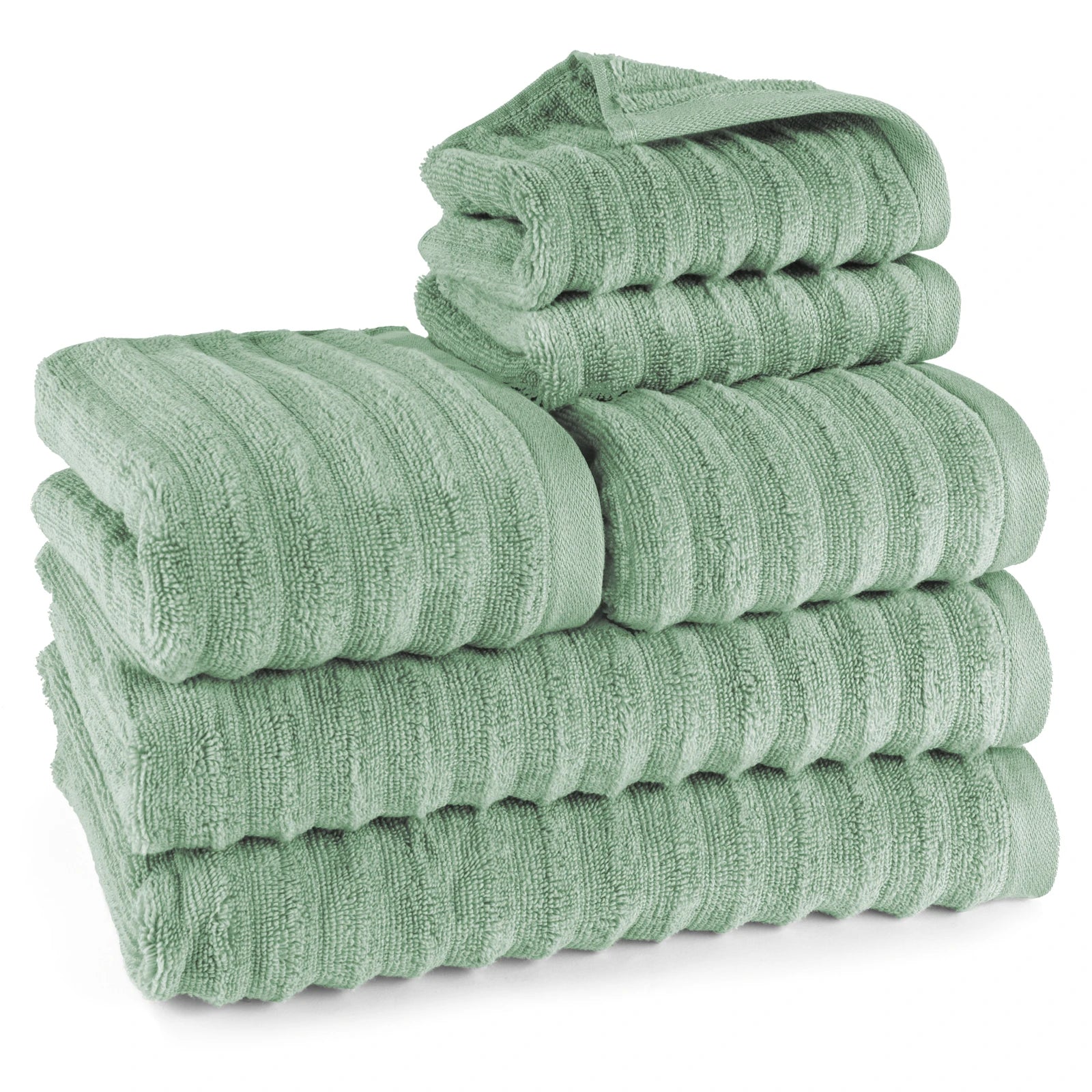 Handtuch Sets "Waves" - Anthrazit / 4x30x50 + 4x50x100 + 2x70x140 cm Pure Label