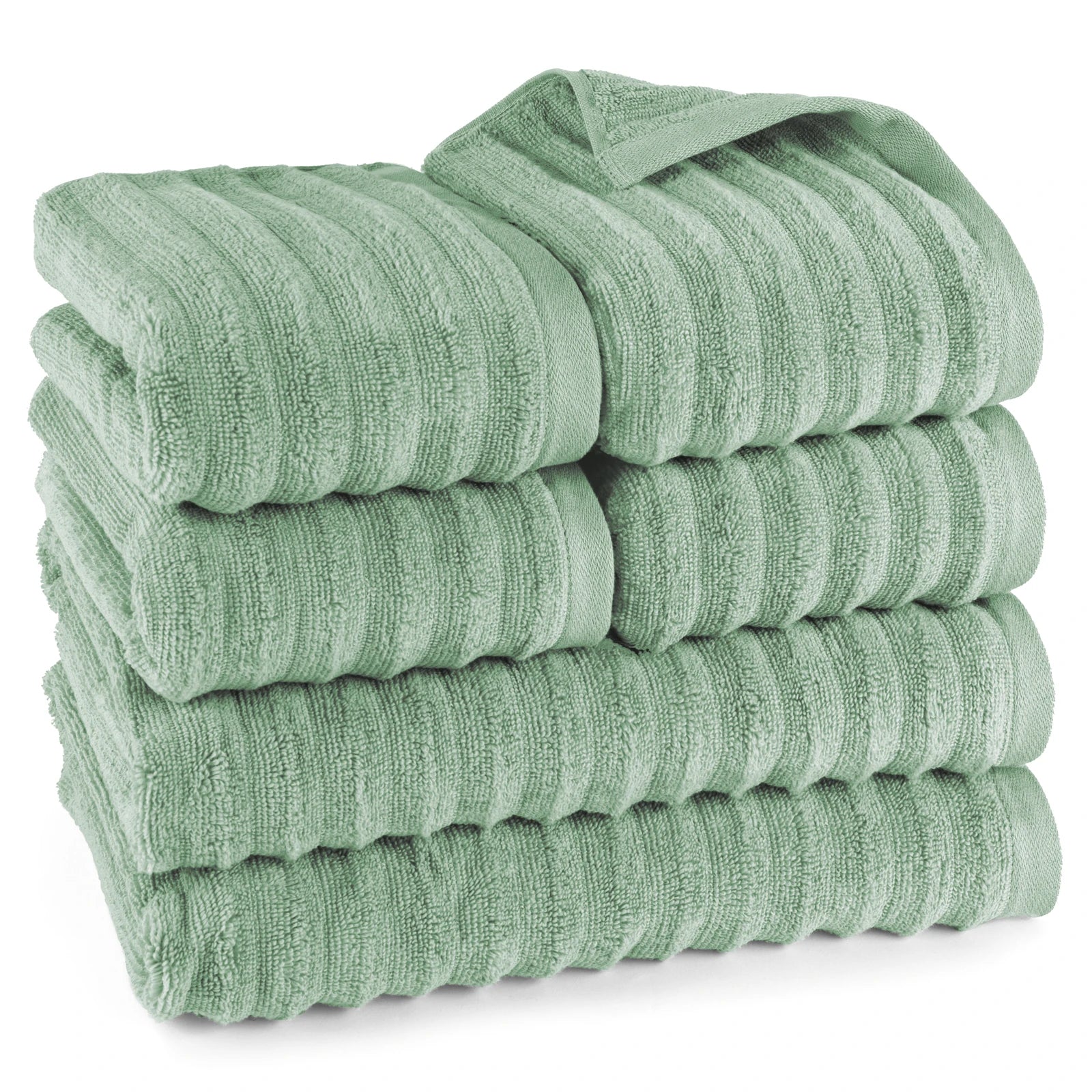 Handtuch Sets "Waves" - Anthrazit / 4x30x50 + 4x50x100 + 2x70x140 cm Pure Label