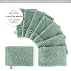 Waschlappen "Popcorn" - Anthrazit / 4x 16x21cm Pure Label