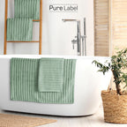 Duschtuch "Waves" - Anthrazit / 2x 70x140cm Pure Label