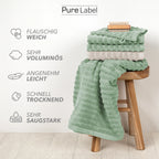Duschtuch "Waves" - Anthrazit / 2x 70x140cm Pure Label