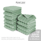 Gästehandtuch "Waves" - Anthrazit / 10x 30x50cm Pure Label