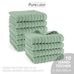 Handtuch "Waves" - Anthrazit / 4x 50x100cm Pure Label