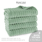Duschtuch "Waves" - Anthrazit / 2x 70x140cm Pure Label