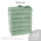 Duschtuch "Waves" - Anthrazit / 2x 70x140cm Pure Label