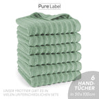 Handtuch "Waves" - Anthrazit / 4x 50x100cm Pure Label