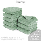 Gästehandtuch "Waves" - Anthrazit / 10x 30x50cm Pure Label
