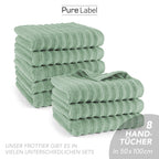 Handtuch "Waves" - Anthrazit / 4x 50x100cm Pure Label