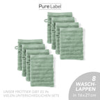 Waschlappen "Waves" - Anthrazit / 4x 16x21cm Pure Label
