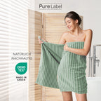 Duschtuch "Waves" - Anthrazit / 2x 70x140cm Pure Label