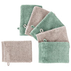 Handtuch Set "Popcorn" - Sableigrün / Stein / 2tlg. 2x70x140 cm Pure Label