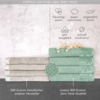 Handtuch Sets "Popcorn" - Anthrazit / 2x50x100 + 2x70x140 cm Pure Label