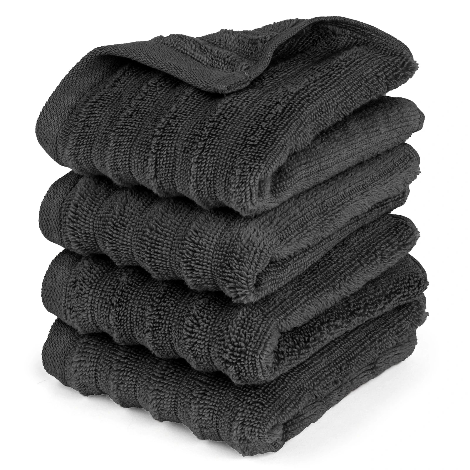 Gästehandtuch "Waves" - Anthrazit / 10x 30x50cm Pure Label