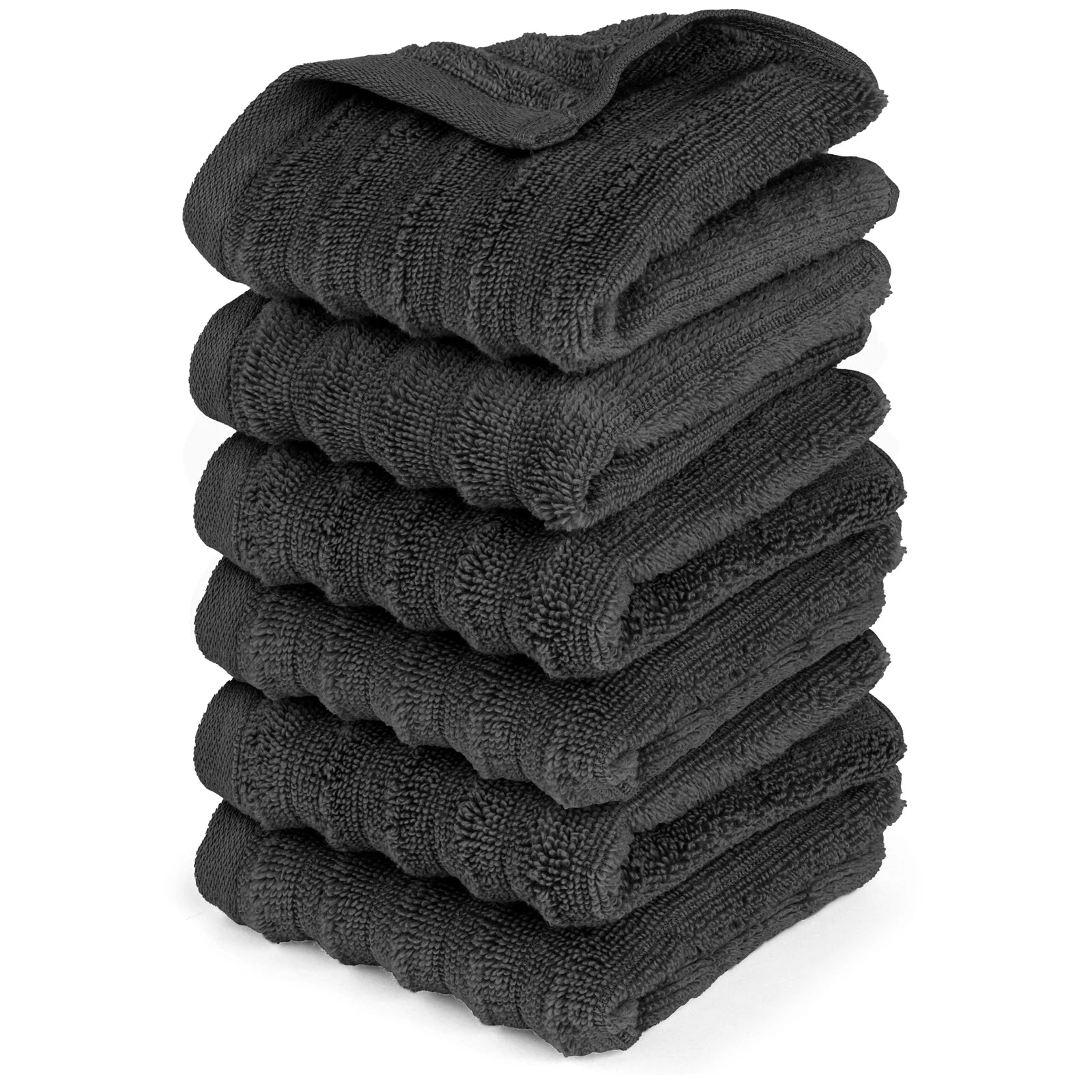 Gästehandtuch "Waves" - Anthrazit / 10x 30x50cm Pure Label