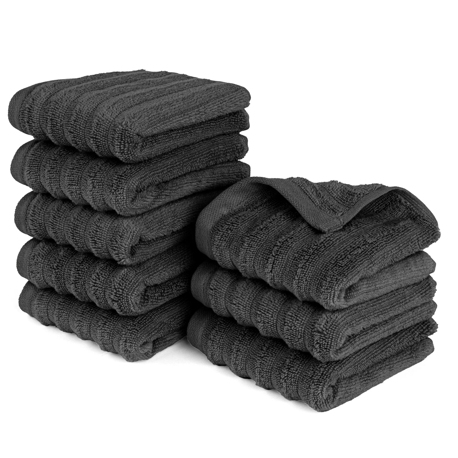 Gästehandtuch "Waves" - Anthrazit / 10x 30x50cm Pure Label