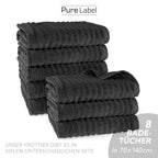 Duschtuch "Waves" - Anthrazit / 2x 70x140cm Pure Label