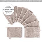 Waschlappen "Popcorn" - Anthrazit / 4x 16x21cm Pure Label