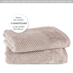 Handtücher "Popcorn" - Anthrazit / 2x 50x100cm Pure Label