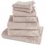 Handtuch Sets "Popcorn" - Stein / 2x16x21 + 2x30x50 + 2x50x100 + 70x140 cm Pure Label