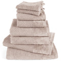 Handtuch Sets "Popcorn" - Stein / 2x16x21 + 2x30x50 + 2x50x100 + 2x70x140 cm Pure Label