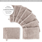 Waschlappen "Popcorn" - Anthrazit / 4x 16x21cm Pure Label