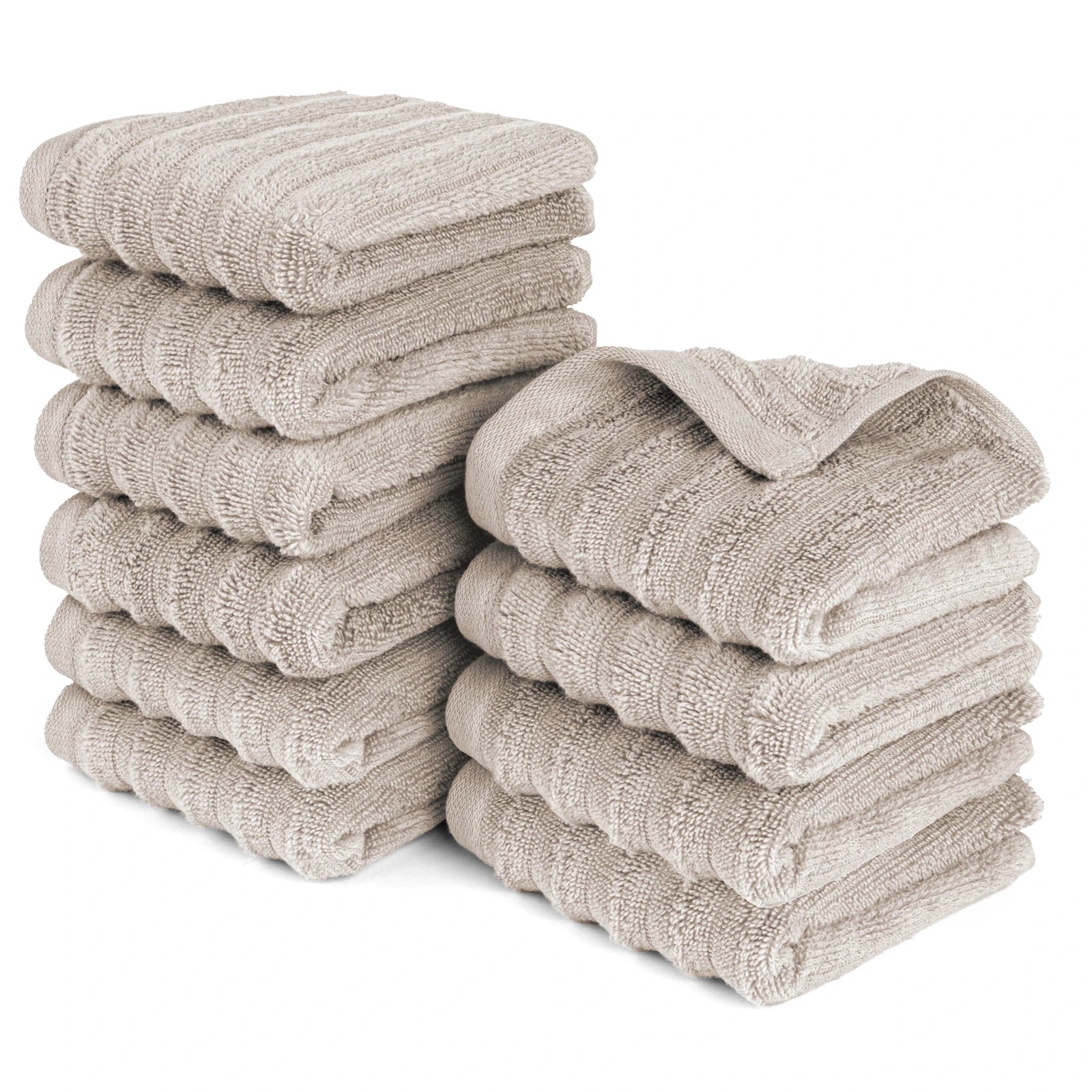 Gästehandtuch "Waves" - Anthrazit / 10x 30x50cm Pure Label